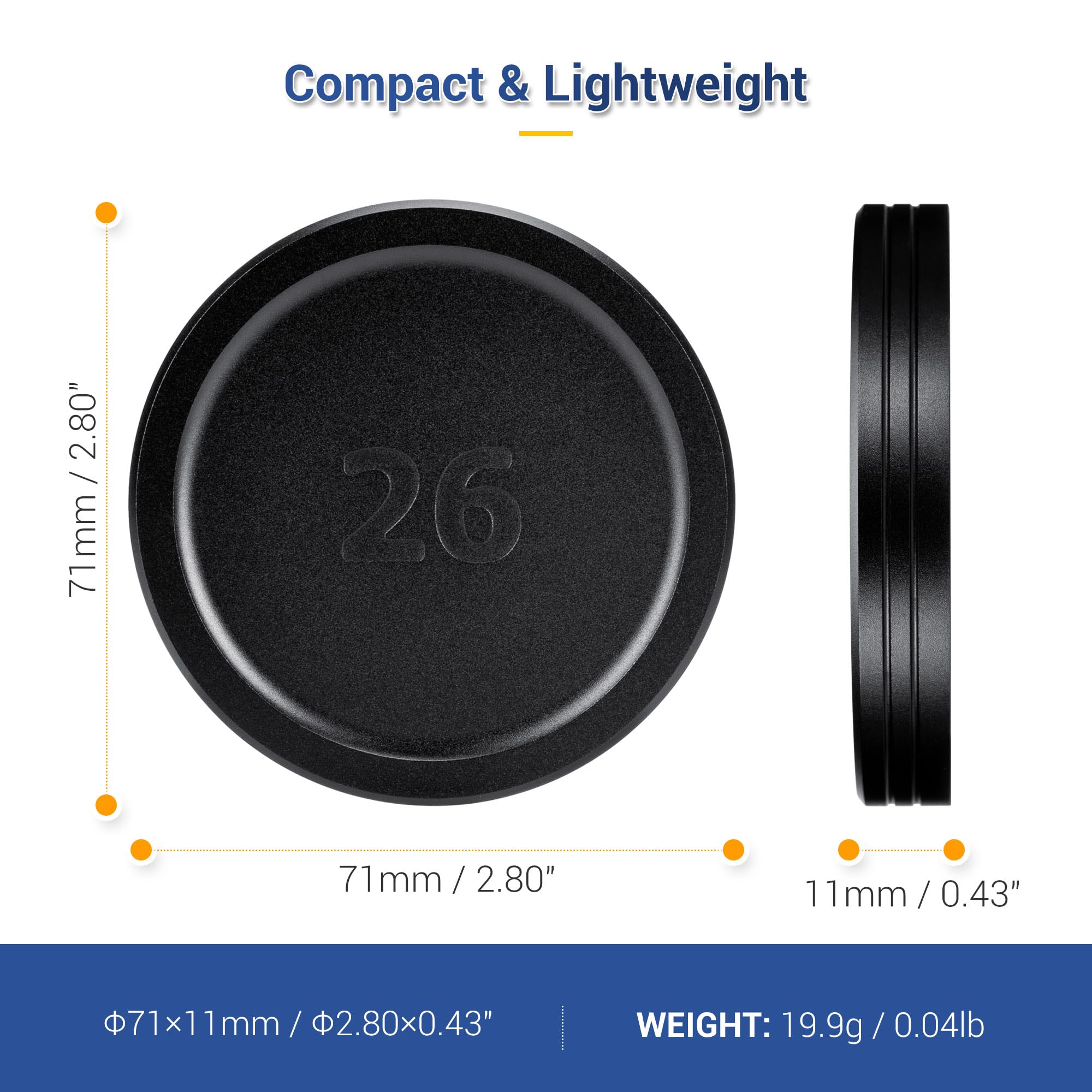 Amazon.com : Aluminium Alloy Lens Cover Cap for LUMIX S 26mm f8