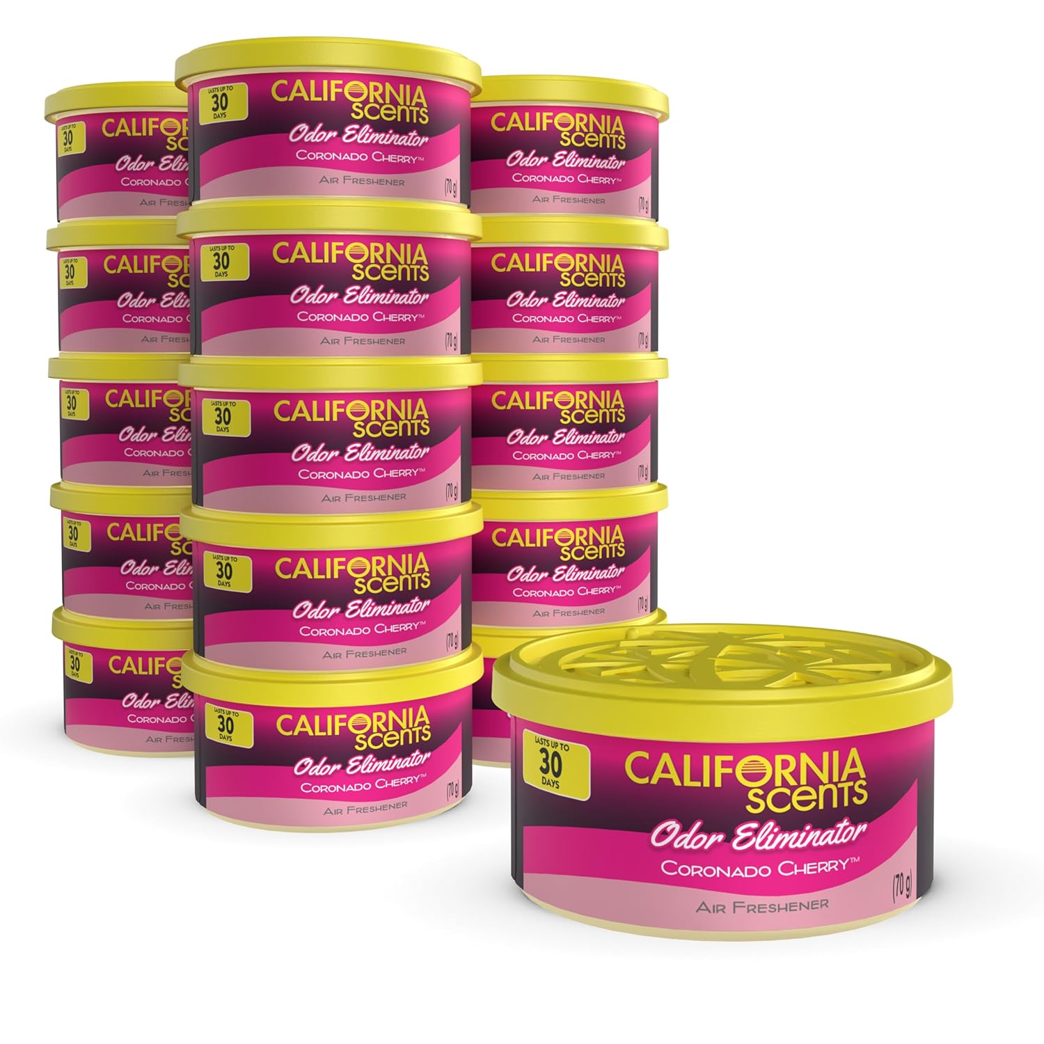 California Scents Car Air Freshener (Pack of 36), Coronado Cherry Scent, 2.5 Ounce Each