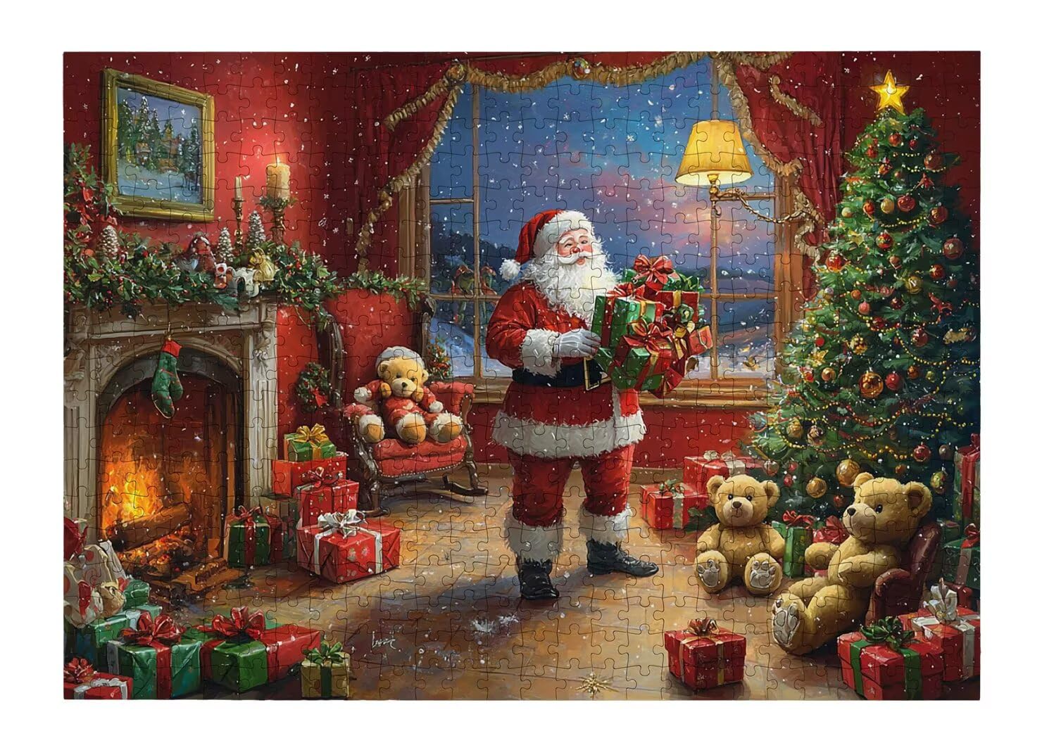 Puzzle dla dorosłych 1000, świąteczne puzzle dla dorosłych -4474