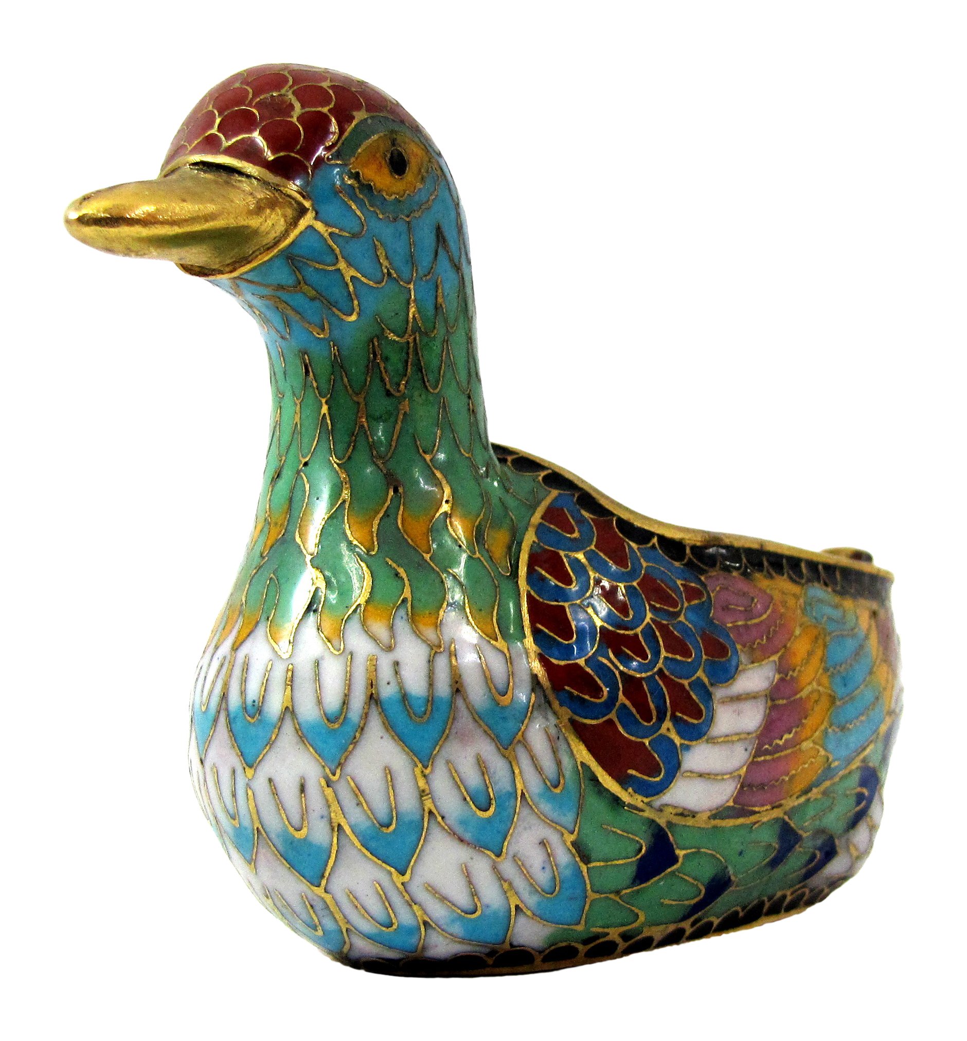 60◇ 希少　ヴィンテージ 中国 七宝 灰皿 風水 鴨 動物 鳥 Amazon.co.jp: 七宝焼き 灰皿 鴨 : ファッション