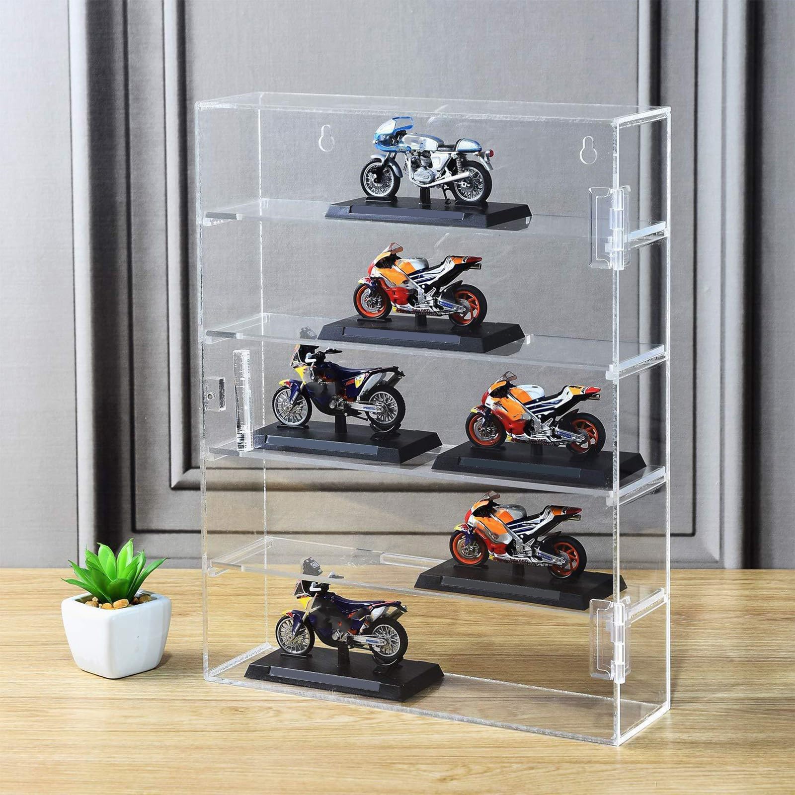 Vitrina a prueba de polvo para figuras de acción coleccionables y juguetes, caja organizadora grande con acrílico de fácil montaje decorativo