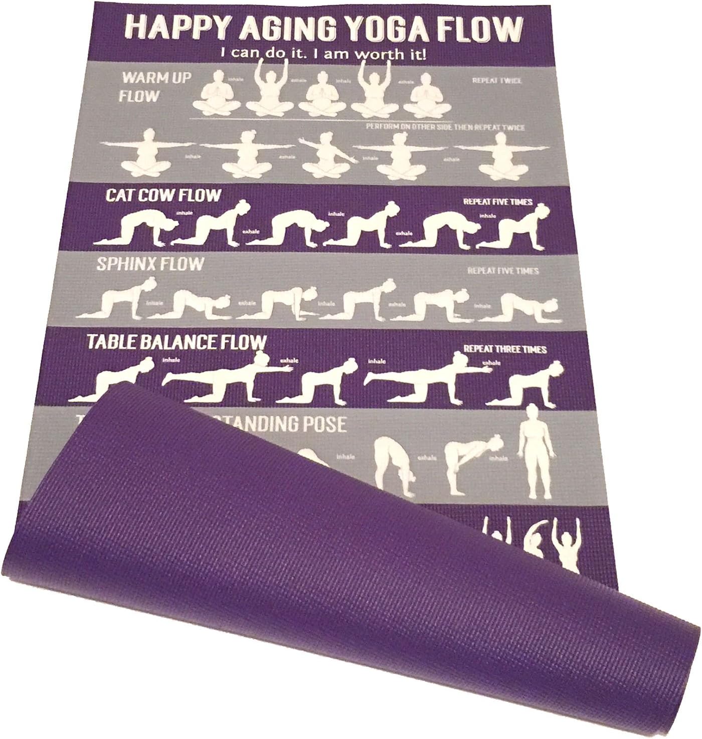 Learn Yoga - Happy Aging Yoga Mat and Instructional Videos