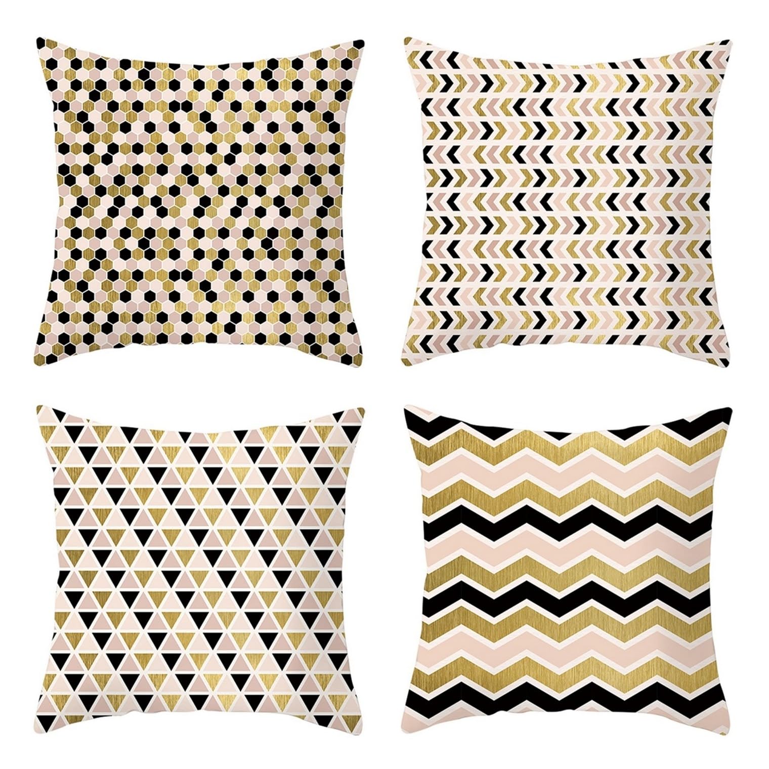 Housse de coussin de jardin canapé d'angle polyester taie 50x50