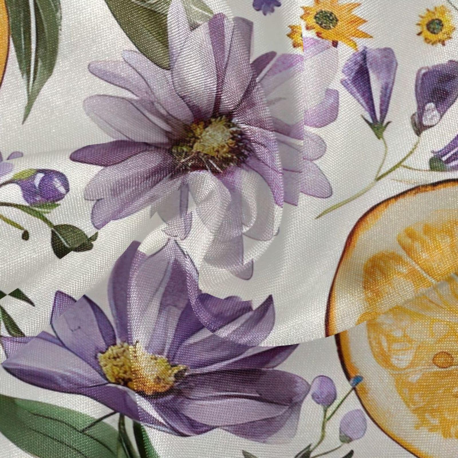 Wajiw 60 Inch Indoor Outdoor Round Tablecloth with Umbrella Hole and Zipper Waterproof Patio Table Cover for Camping Dining Room Party Outdoor Picnic,Lemons