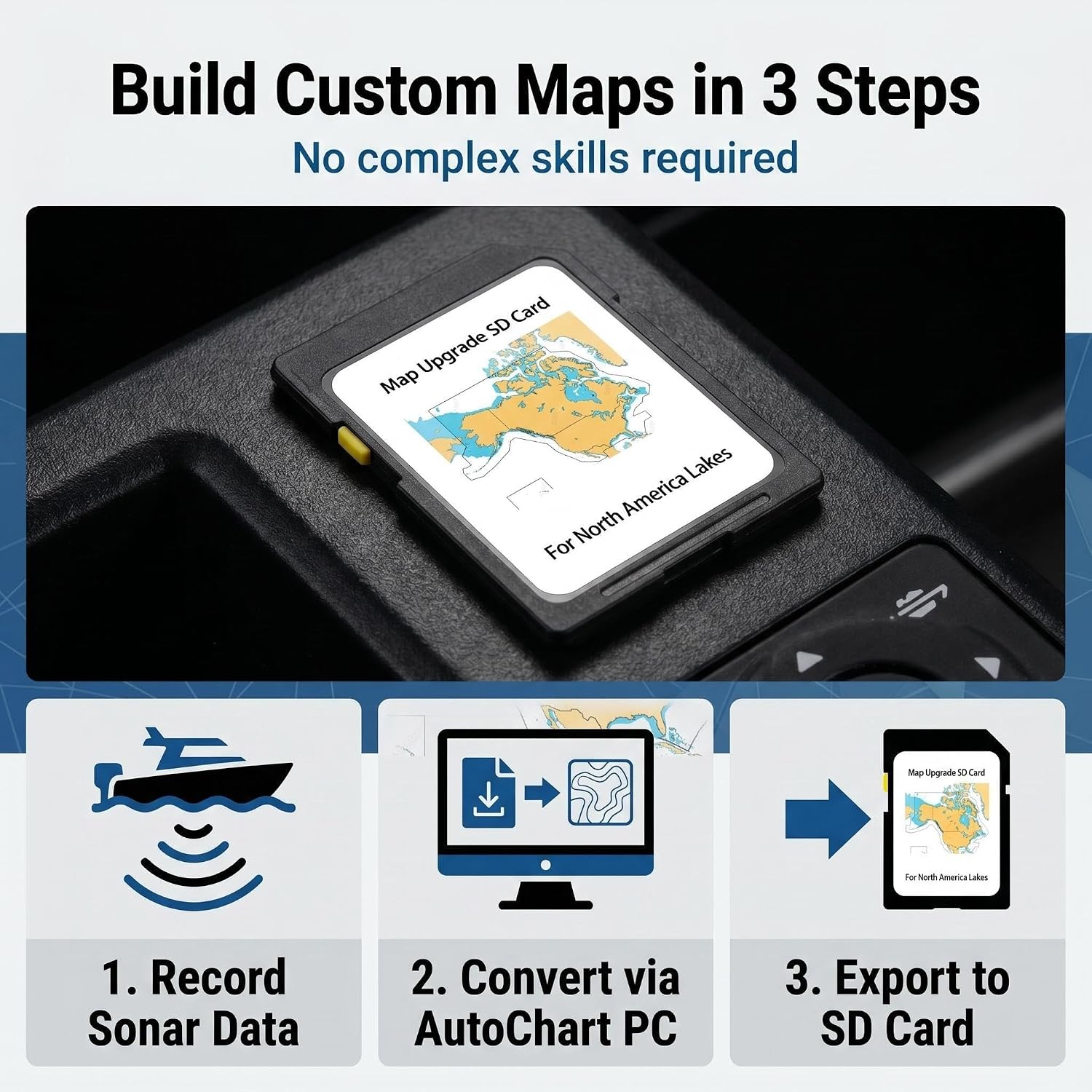 Map SD Card for Marine GPS Navigation, Update North America Lakes US/Canada Map