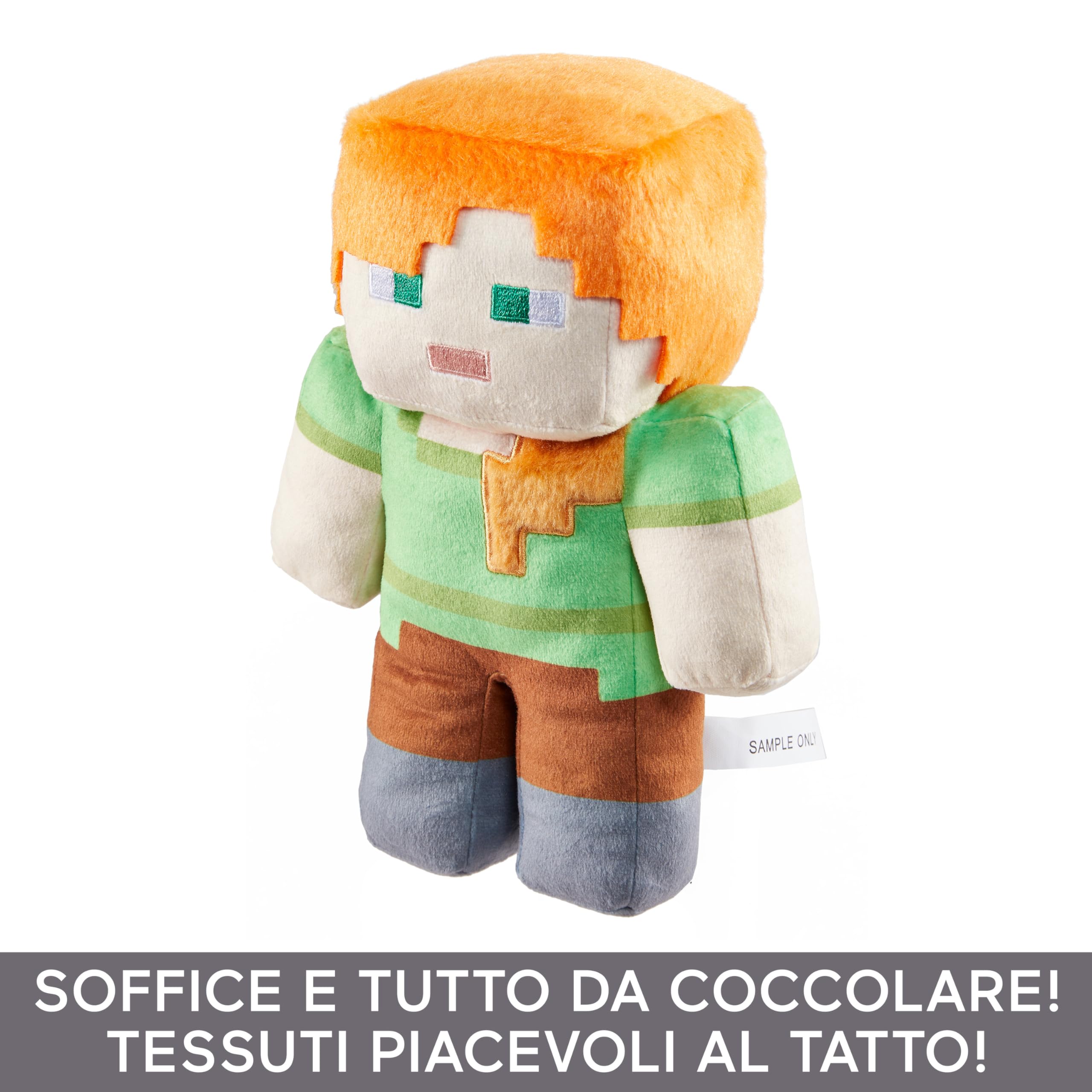Peluche Minecraft Base Personaggio Morbido 20 Cm - Giocattolo Ufficiale Per Bambini E Fan