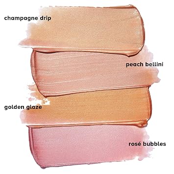 Lottie London Cheeky Glow in Rose Bubbles, Liquid Blush & Sheer Highlighter, Buildable Formula Infused with Hyaluronic Acid, Vegan & Cruelty-free