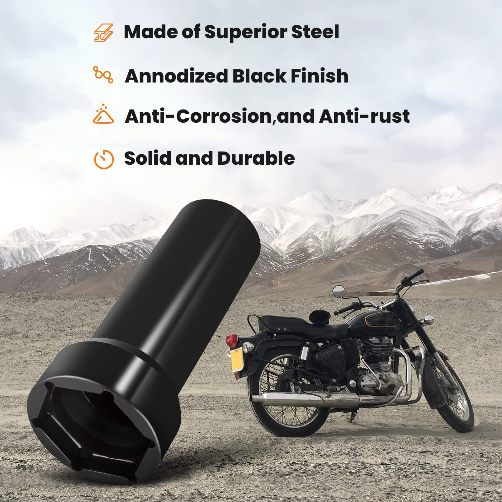 maXpeedingrods 2 1/4" arbre principal, roue dentée, écrou de contre-écrou, clé à douille, outil pour Harley pour Davidson pour Dyna 2006+