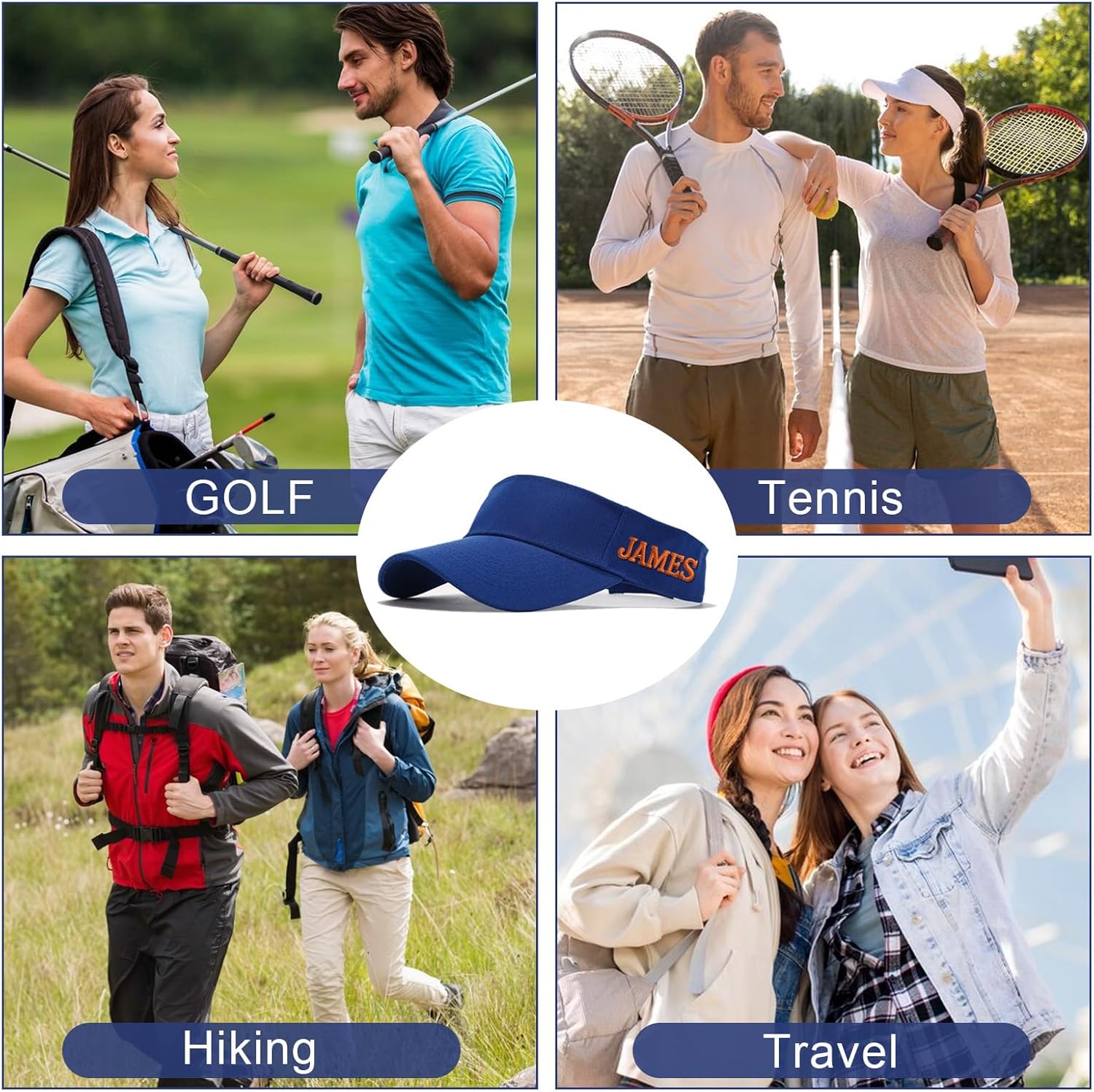 Custom Kids Visors for Girls Personalized Toddler Kids Girls Boys Sun Visor Golf Hats Youth Softball Visor - Image 7