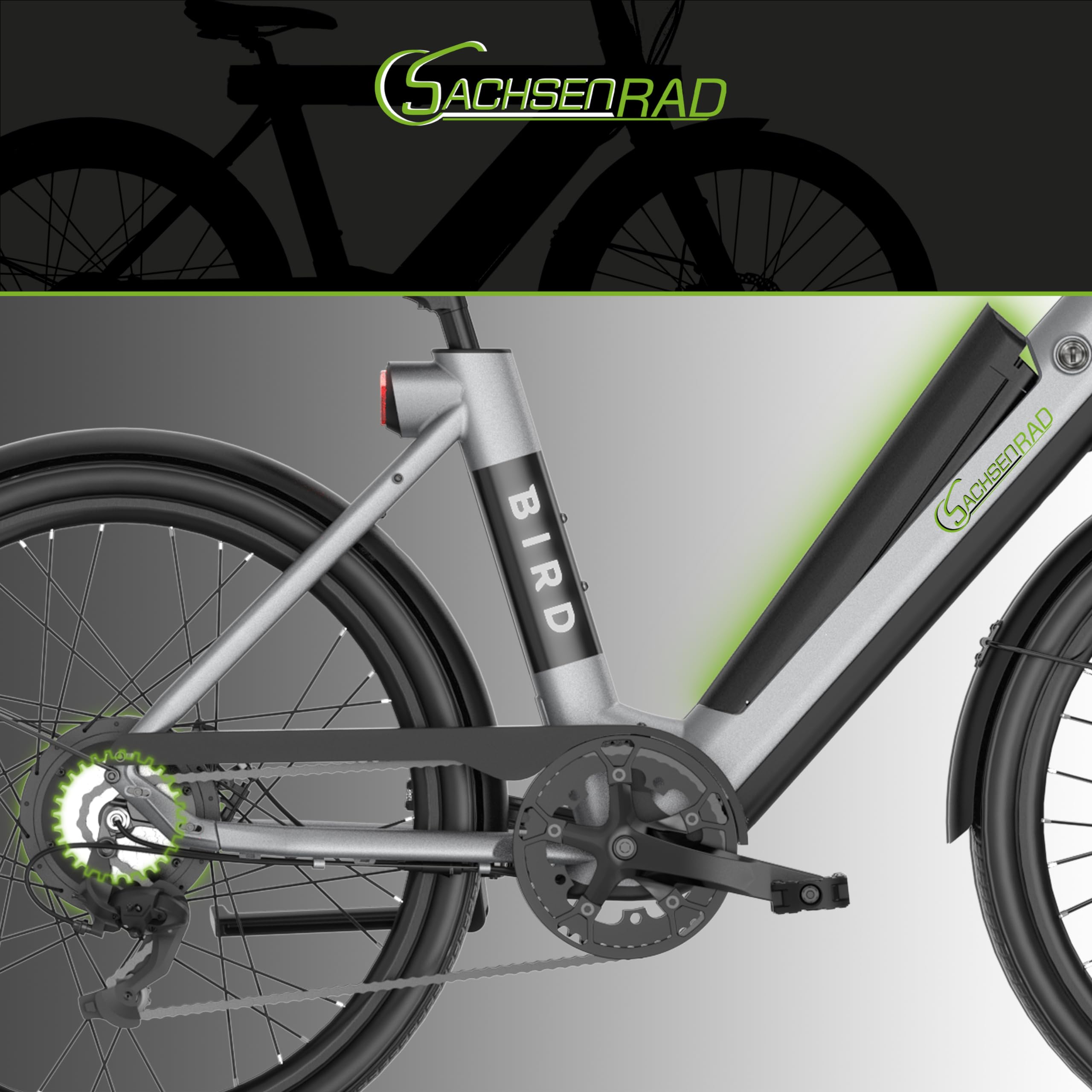 BIRD Bike Batteria Originale 36V, batterie al litio rimovibili con BMS per telai a V e A,C6F C6M