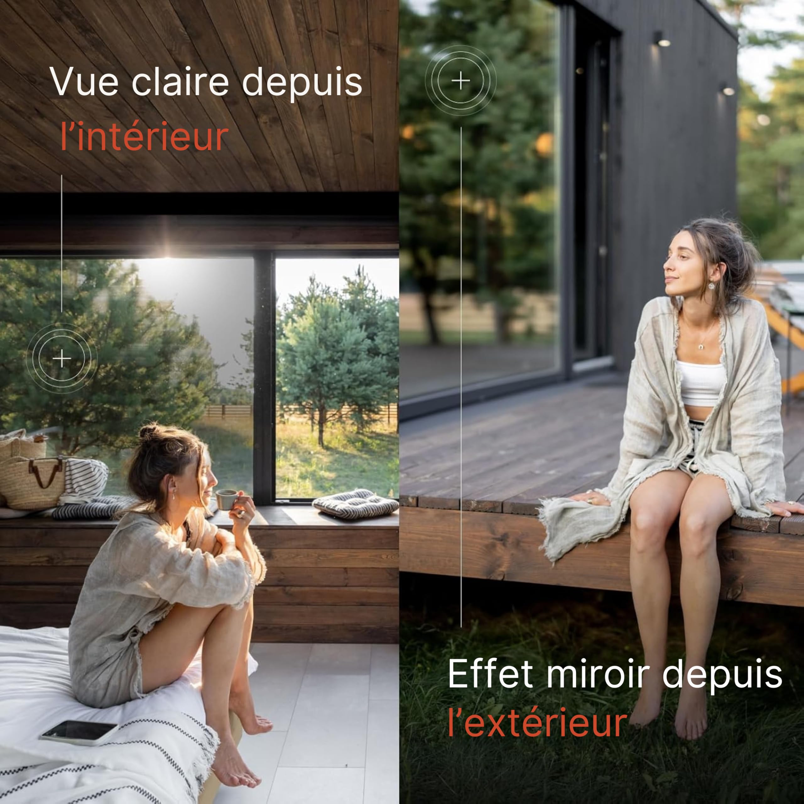 Solar Systems – Film Miroir pour Fenêtres – Film Adhésif Transparent de l'Intérieur et Opaque de l'Extérieur – Pose Intérieure, Protection UV, Autocollant, Kit de Montage Inclus – 50x200cm