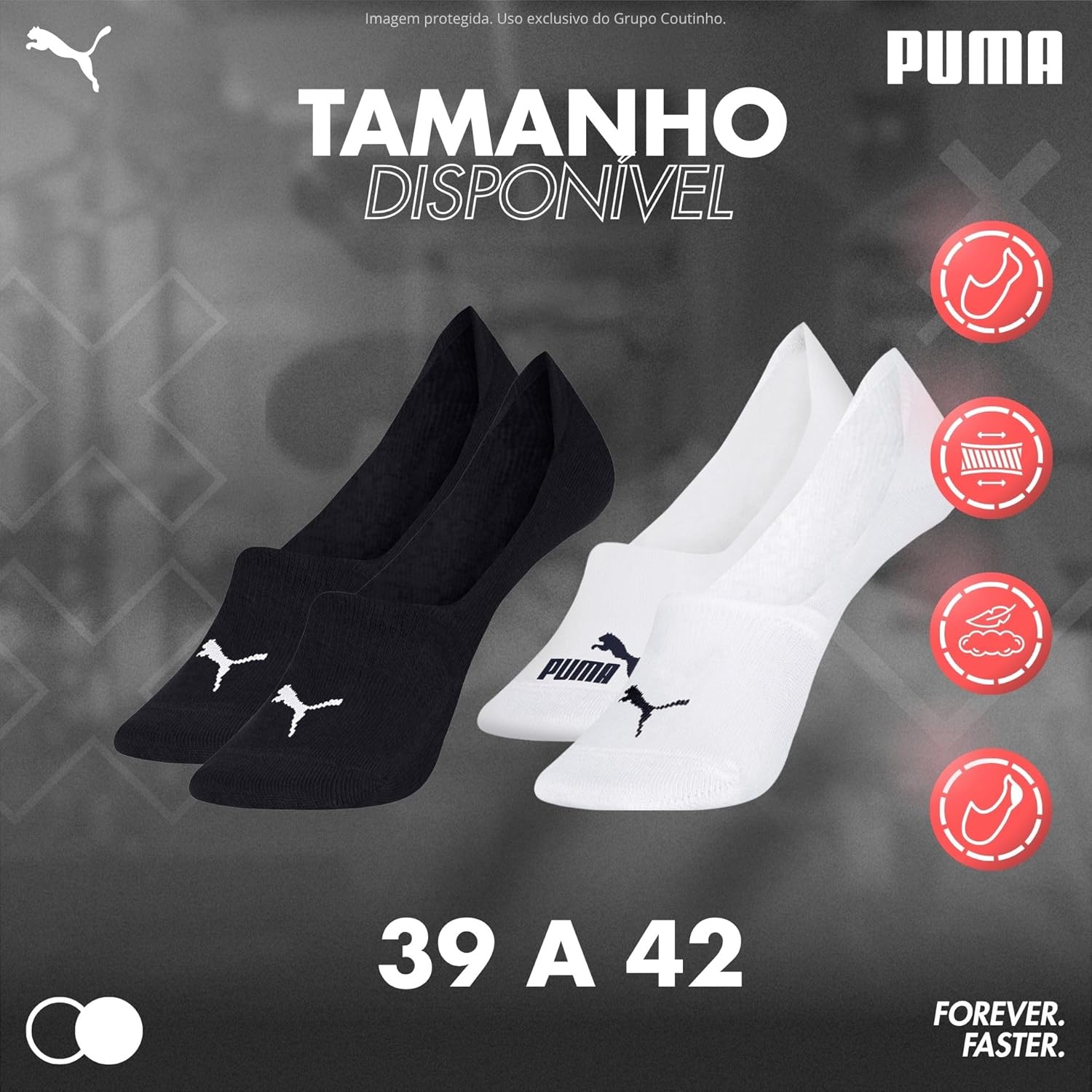 Kit 2 Pares Meia Puma Super Invisível Esportiva Masculino Adulto em promoção! Veja a oferta e mais achadinhos de Moda íntima 6 Hoje é o melhor dia para comprar Kit 2 Pares Meia Puma Super Invisível Esportiva Masculino Adulto com aquele preço maroto! Promoção! Aproveite a oferta! 6