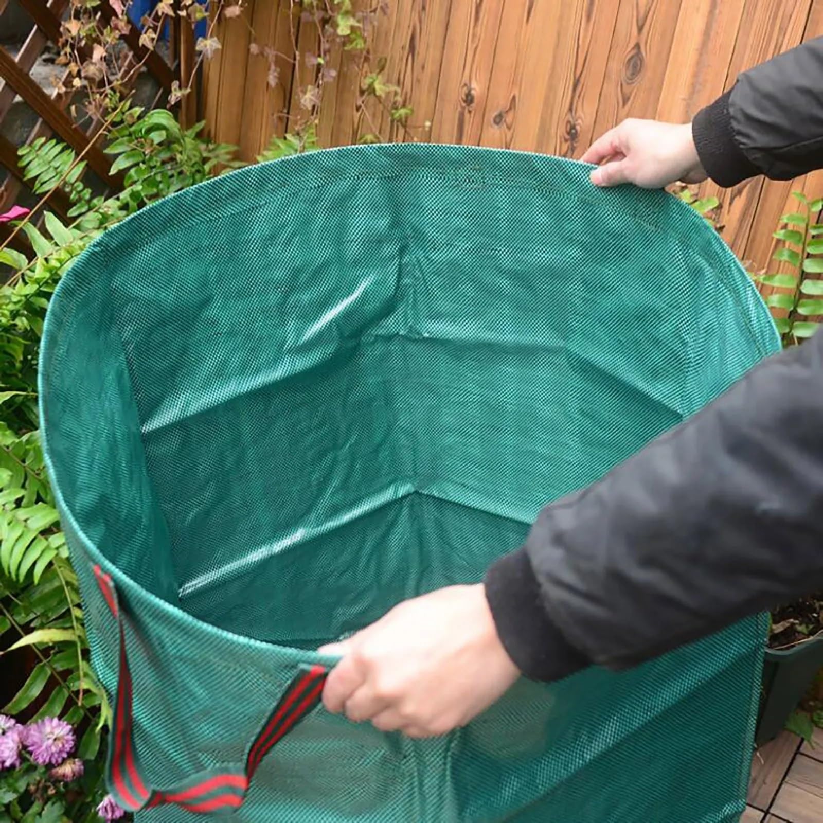 GartenabfallsäCke 3 stücke Große Kapazität Gartenbeutel mit wiederverwendbarem blattem Blatt Sack Mülleimer Dose Faltbare Garten Müllabfall Sammlung Aufbewahrungstasche Gartensack
