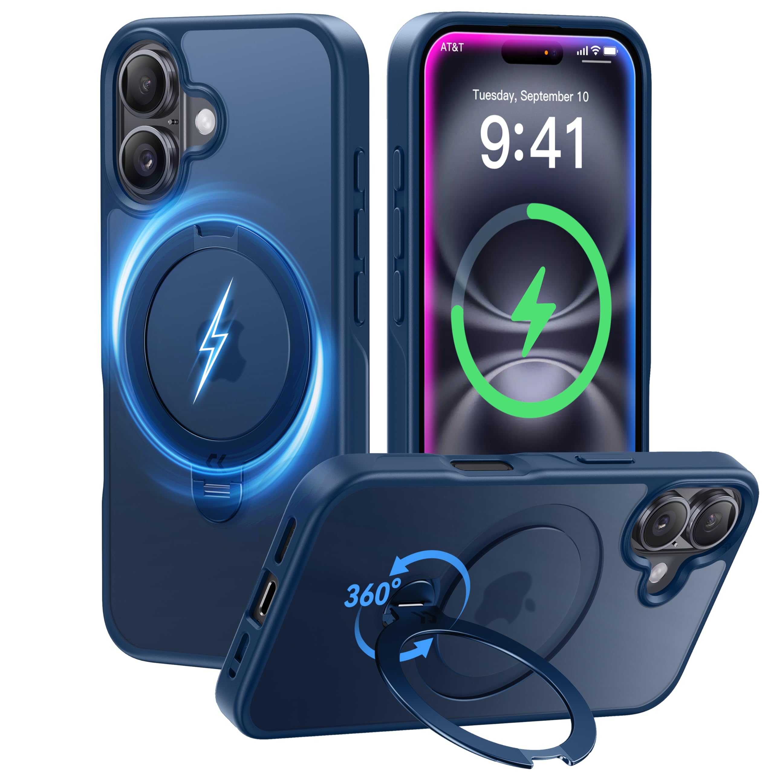 Amazon.co.jp: 【2025最高傑作&定点360度回転】CASEKOO iPhone 16 用