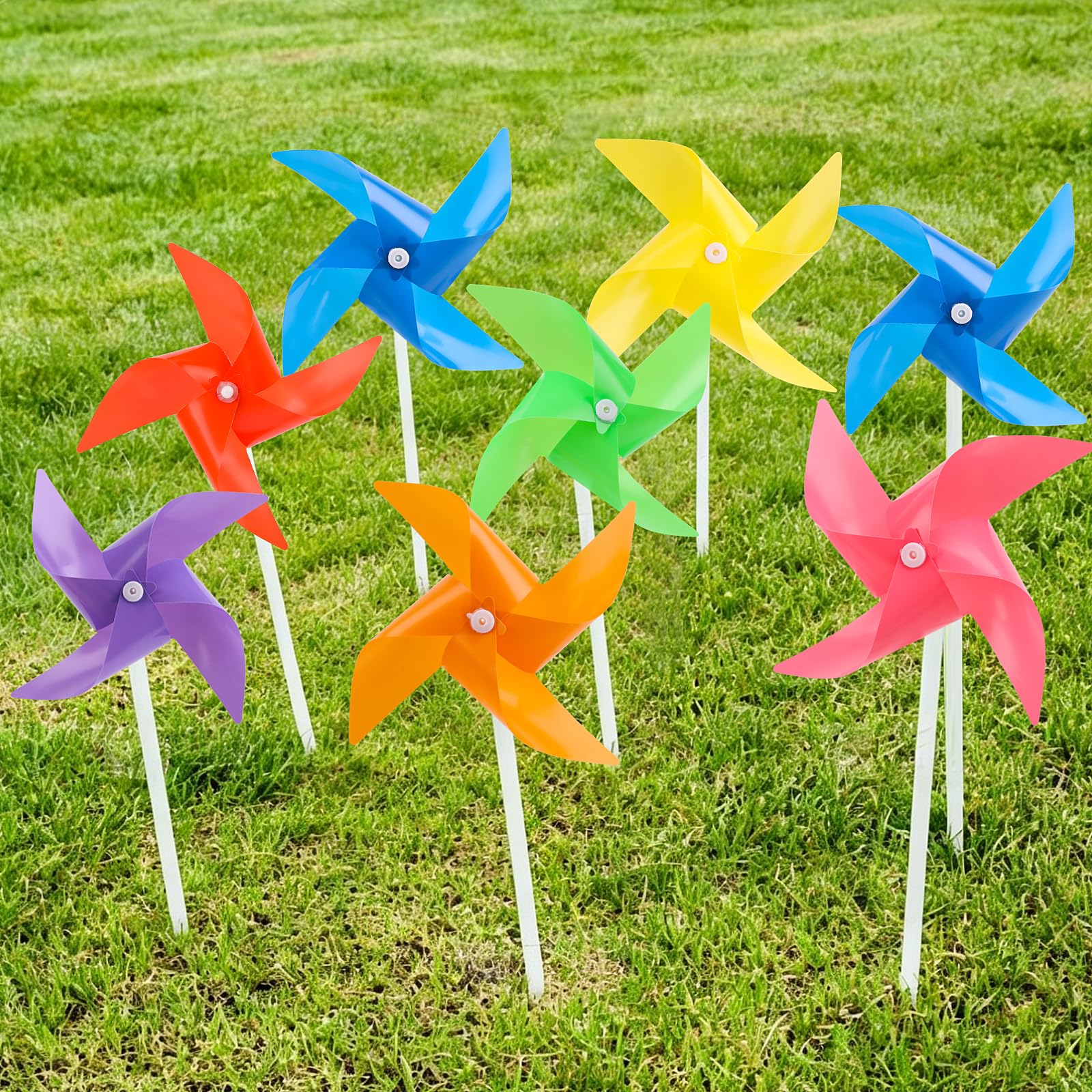 Amazon.com: KIMOBER 100PCS Solid Color Pinwheels, 7 Assorted Pure