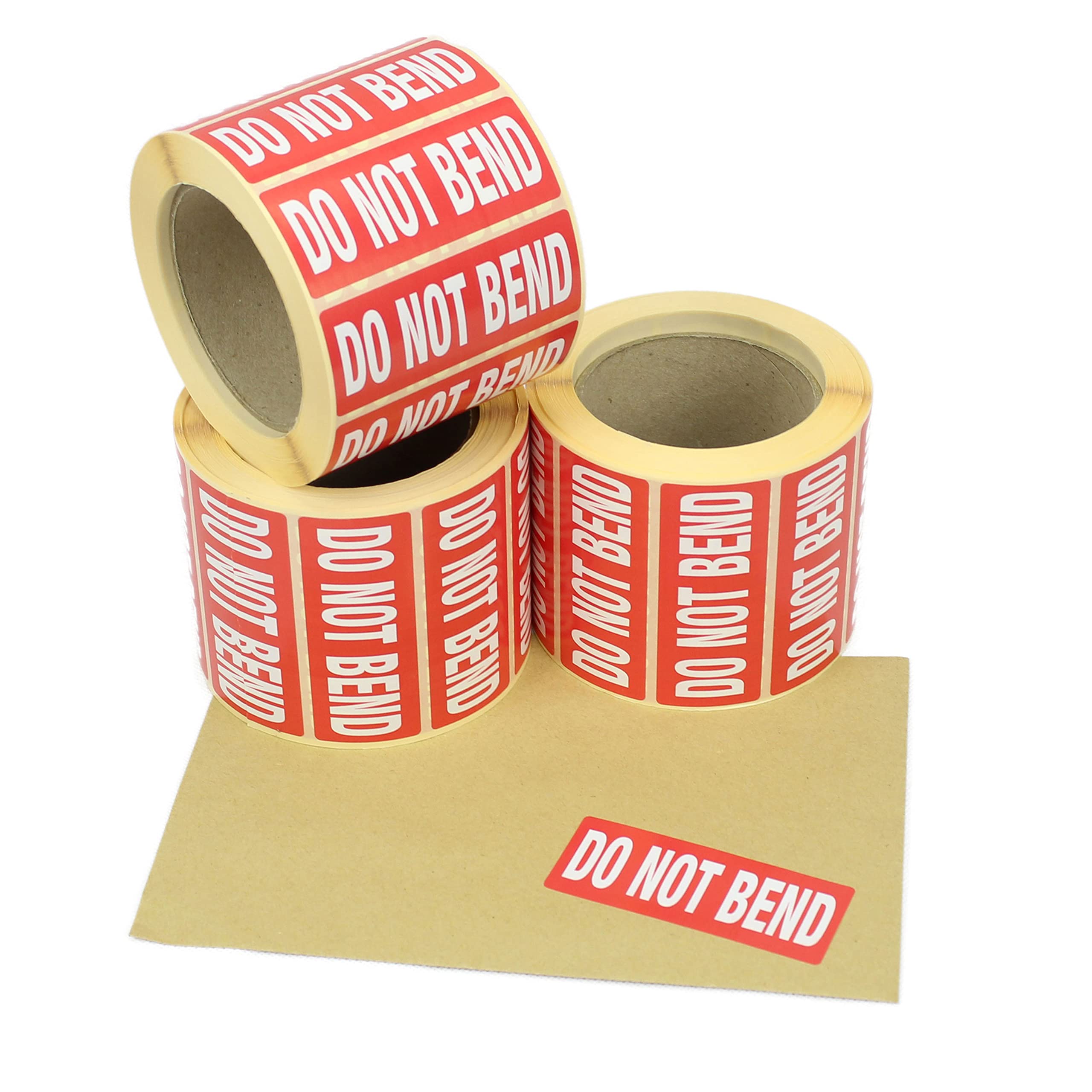 "DO NOT Bend" self Adhesive Labels/Stickers 89mm x 35mm. 250, 500, 1,000 Roll. (1000)