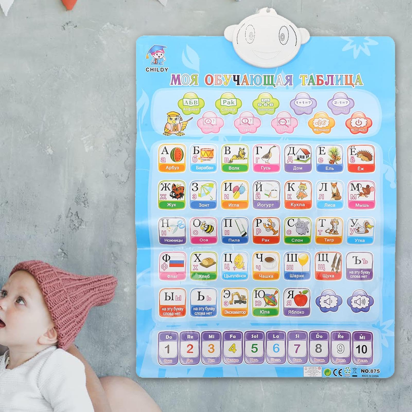 Poster dell'alfabeto russo Educazione precoce libro di apprendimento russo puzzle per studenti bambini