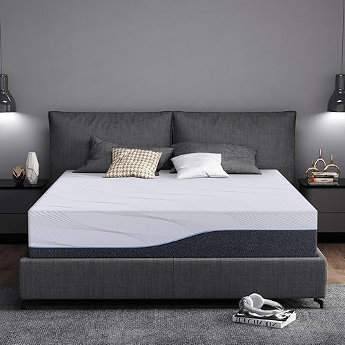 Extra Firm Memory Foam Mattress 14 Inch Twin XL Size, Premier Cool Green Tea/Gel-Mattress in Box with White Fiberglass-Free Cover, Dual Side Medium Firm Mattresses, CertiPUR-US,Made in USA,80" x 38"