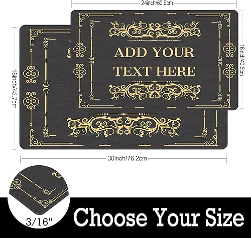 Miniatura 3 de Differ More Tapete de bienvenida personalizado para exteriores para puerta delantera, tapete personalizado para entrada interior con nombre de la