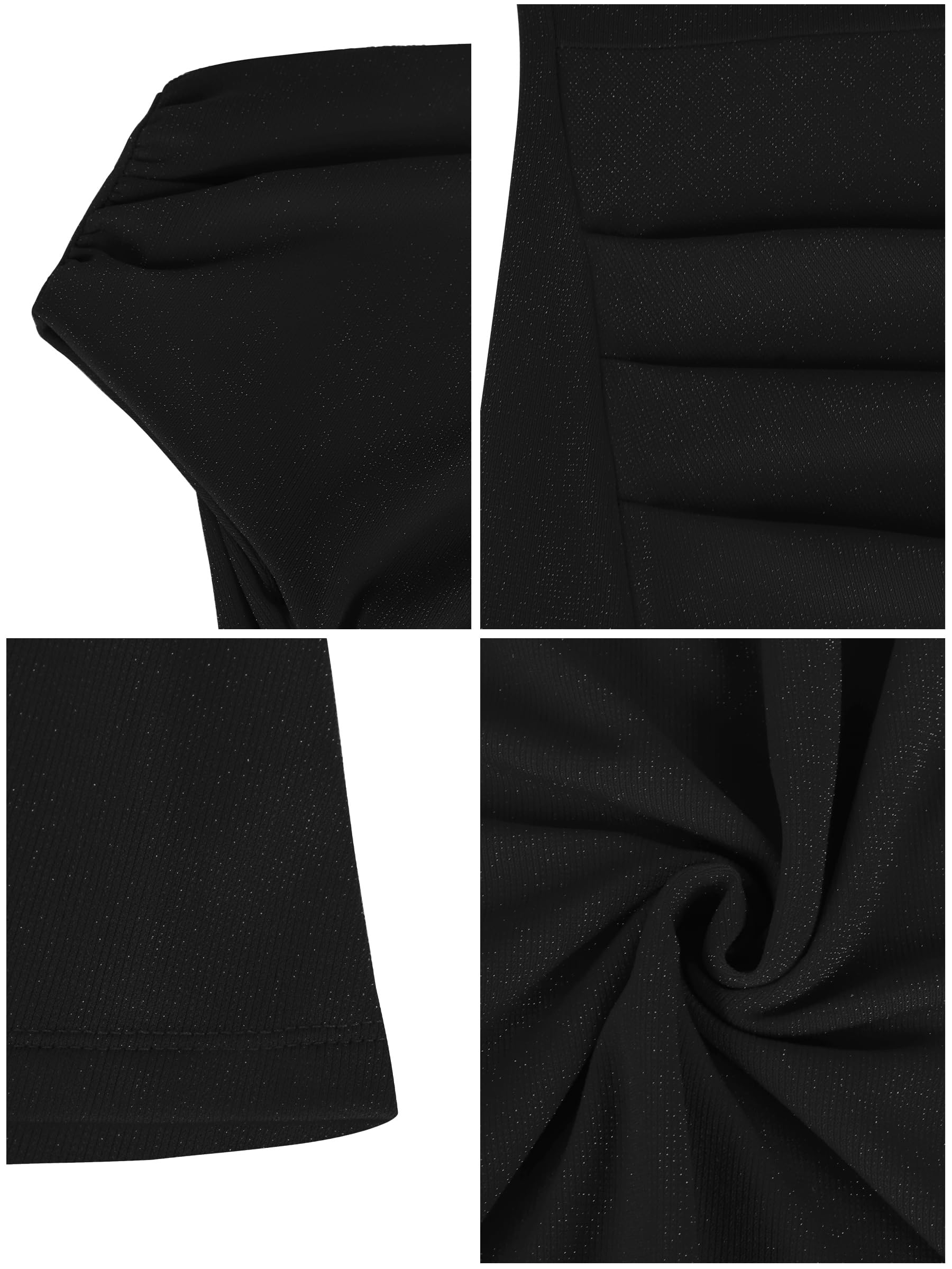 Missufe Robe de soirée, de cocktail, de bal, de mariage, de fête, élégante, maxi sirène, moulante, à une épaule