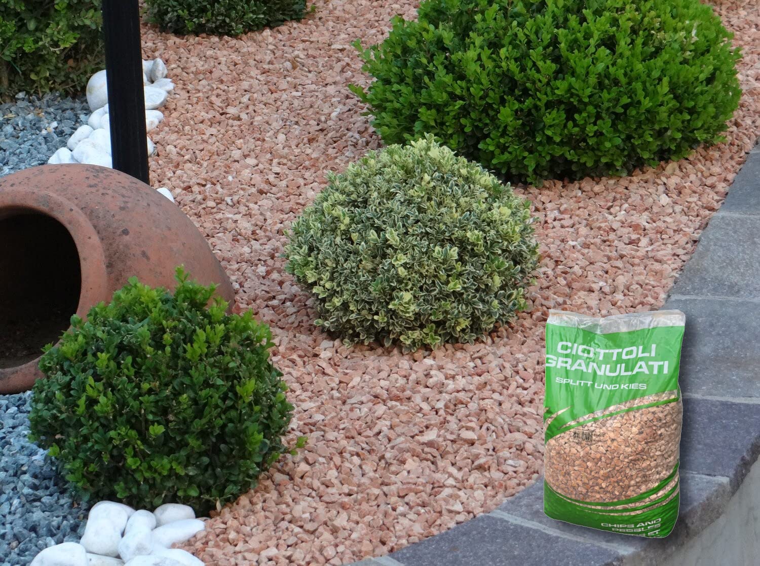Sassi Decorativi per Giardino e Aiuole Granulato Marmo Rosso Verona 8/12mm Sacco 25kg