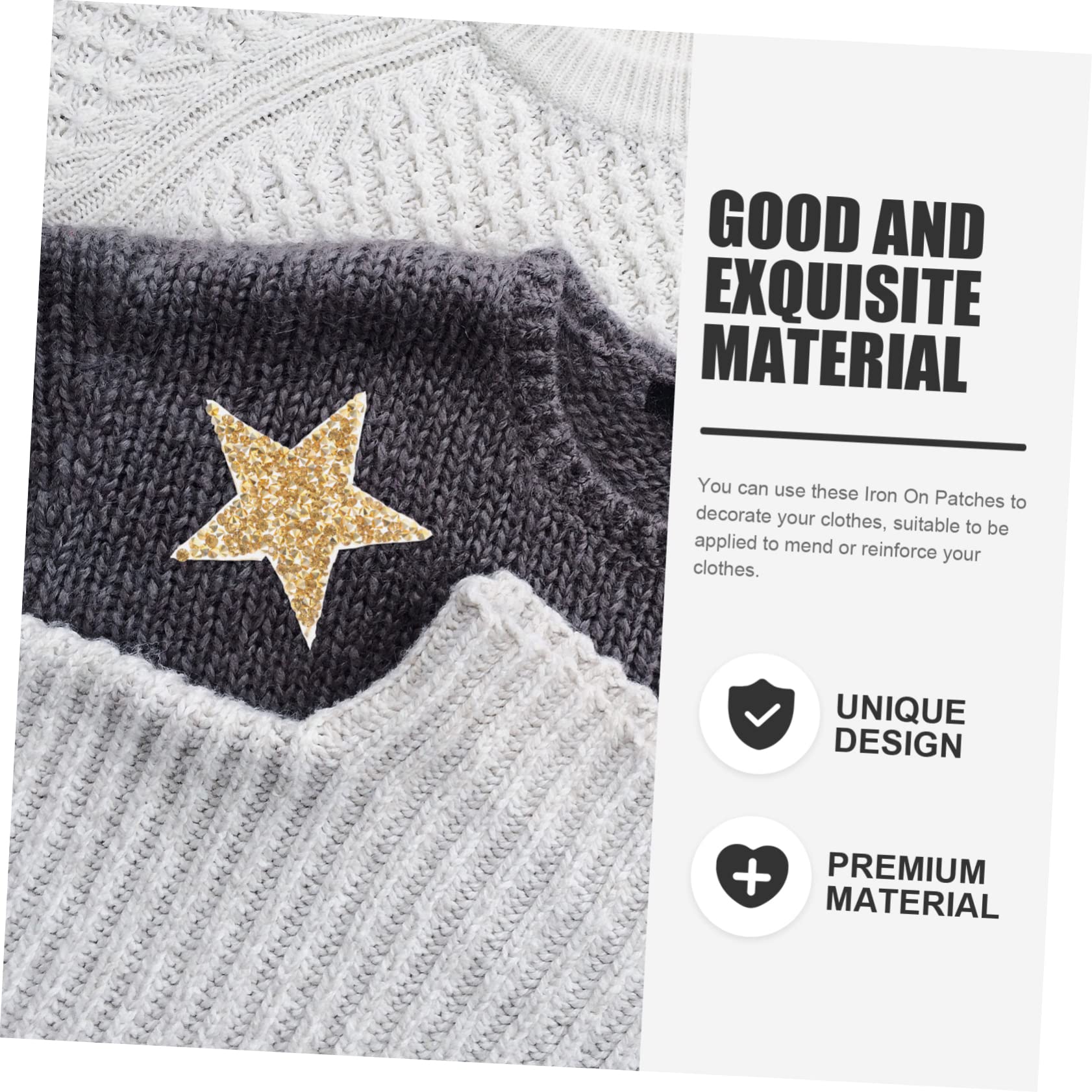 jojofuny 3 Set Patches Glitter Forma Stella Toppe Termoadesive Per Abbigliamento E Accessori Fai Da Te Decorazioni Per Borse E Riparazioni E Varie 30 Pezzi * 3