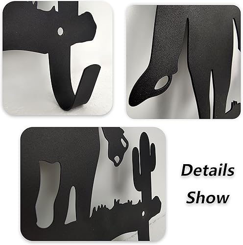 Miniatura 7 de VIVICOMFY Ganchos de vaquero occidental para decoración de pared, ganchos de vaquero y ganchos para llaves, perchero para ropa, sombreros y mochila,