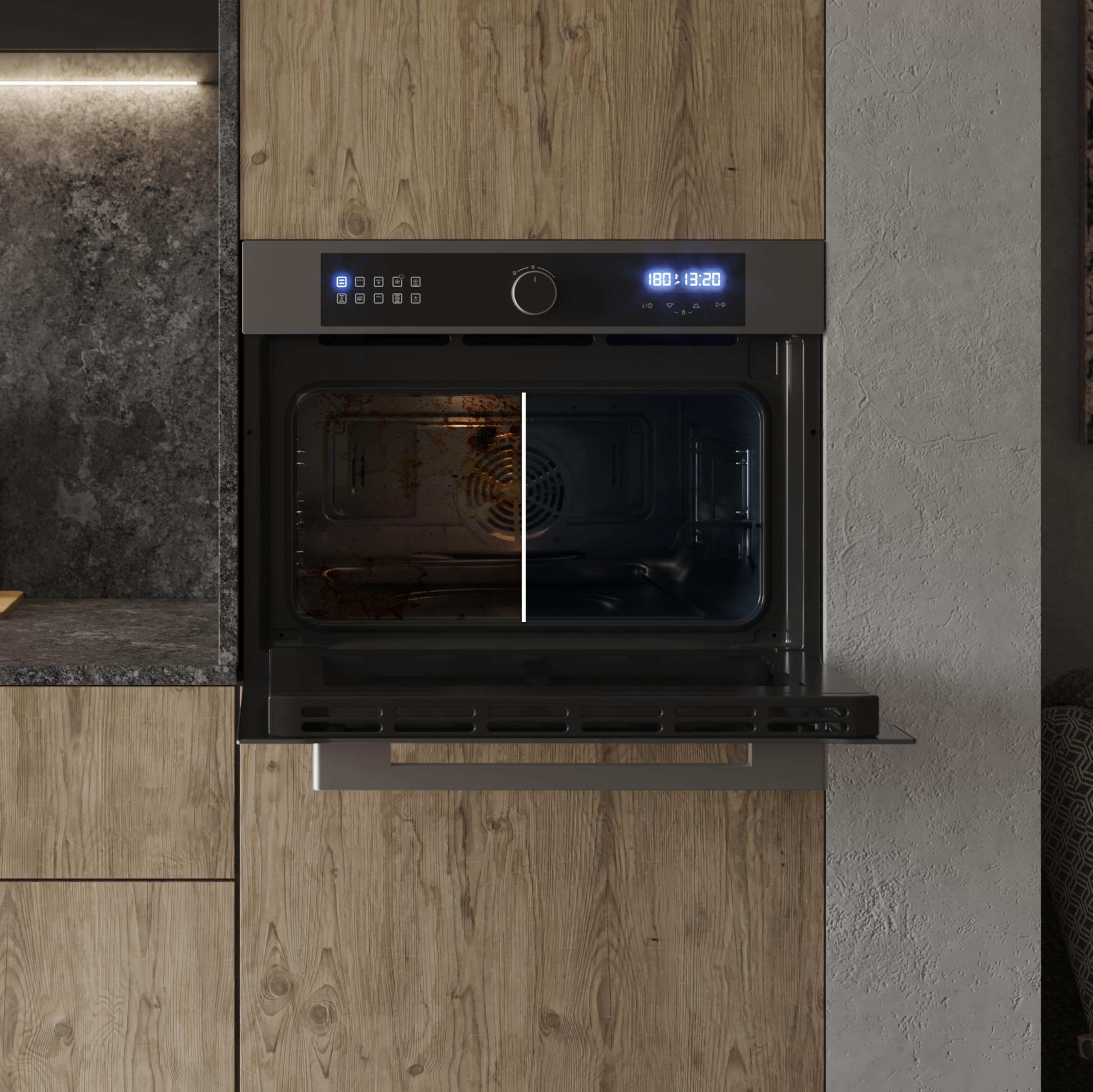 Cecotec Einbaubackofen Multifunktionsfähig mit Bolero Hexa AF314500 Matt A. 2900W 53 L – Bild 7