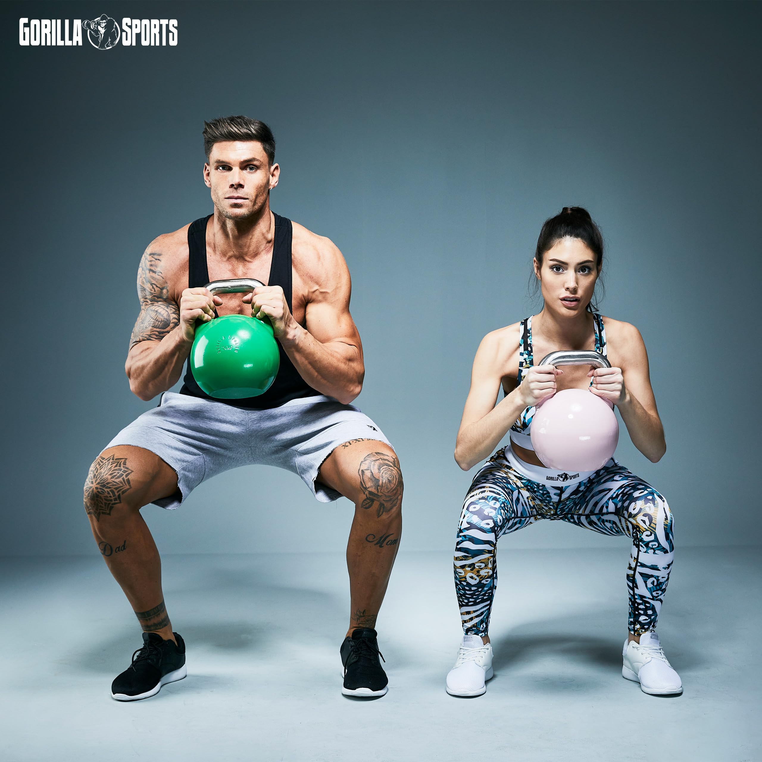 GORILLA SPORTS® Kettlebell Competition - Gewicht 8 kg bis 40 kg, Bodenschonende, aus Massivstahlguss, in 9 Farben - Wettkampf Kugelhantel, Schwunghantel, Kugelgewichte, für Fitness, Krafttraining, Gym