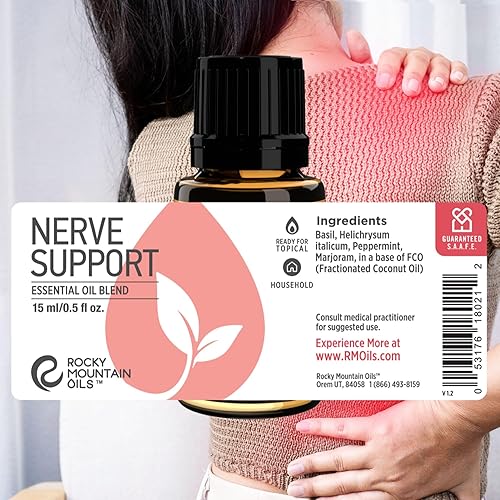 Miniatura 3 de Rocky Mountain Oils Mezcla de aceites esenciales de apoyo nervioso con aceites esenciales 100% puros y naturales, aceites de aromaterapia relajantes