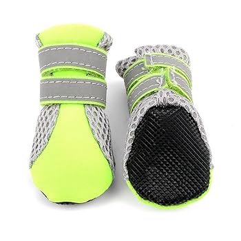 Dog Shoes For Small Medium Dogs And Puppy Paw Protectors Booties Dog Shoes For Hot Pavement Boots Anti-Slip Pink-4