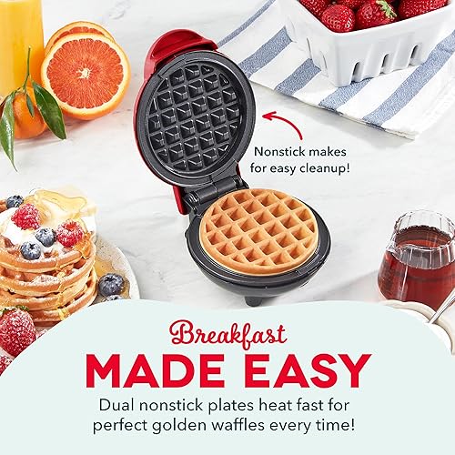 Vista 14 de Dash Mini Maker: La minimáquina para hacer wafles individuales, paninis, papas fritas y otros productos para llevar de desayuno, almuerzo o como