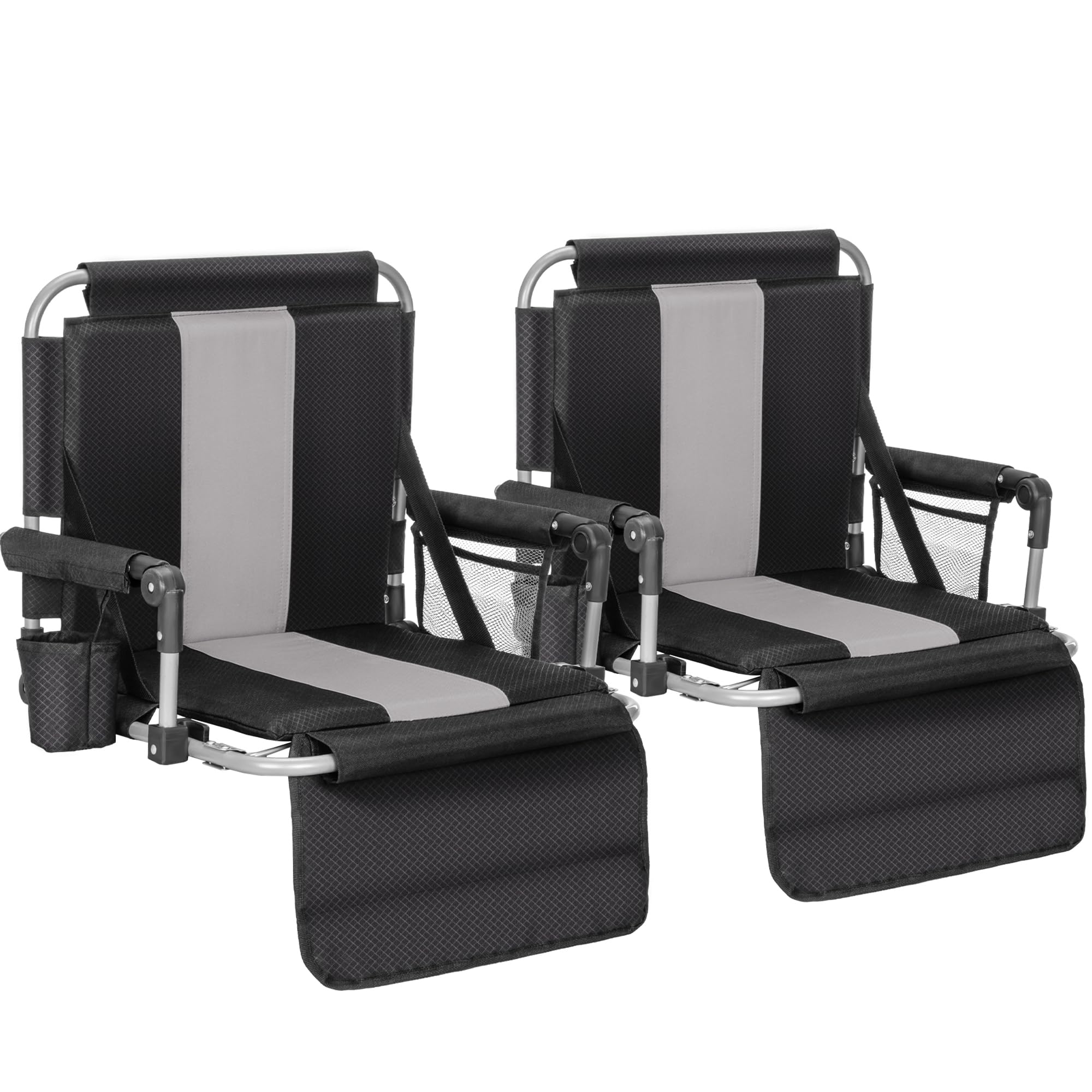 ALPHA CAMP Stadium Seat Chair for Bleachers with Back & Arm Rest