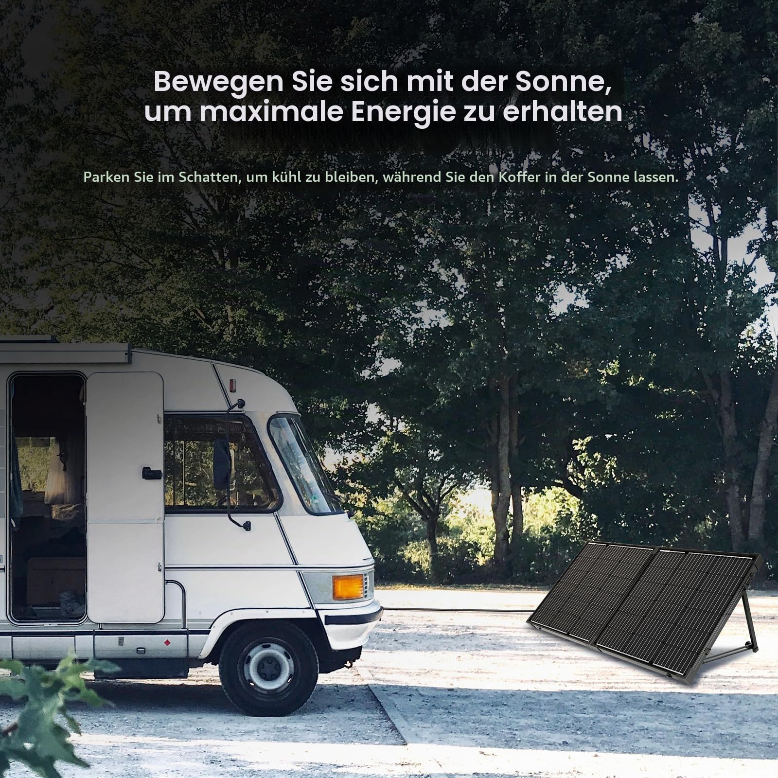 Renogy 100W 12V Mono Solarkoffer Wasserdicht 20A Solarregler LCD für Wohnmobil Camper Boot