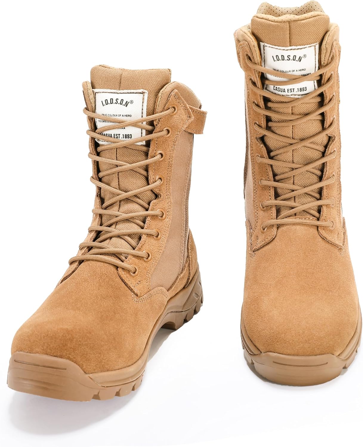 Men's Military Tactical Work Boots with Side Zipper, Puncture Resistant, Desert Combat, Army Jungle, 8 Inch Lightweight Hiking Boots - Image 8