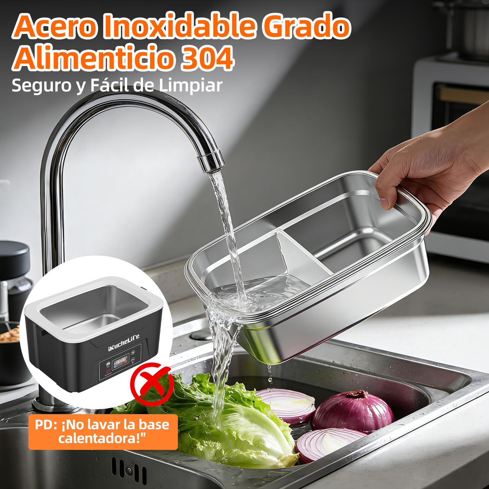 Fiambrera Electrica 1,2L Inalámbrica Programado Taper Electrico para Comida con Divisores Extraíbles Cubiertos y Bolsa Térmica Tupper Calentador para Comida USB para Coche Camion（Negro）