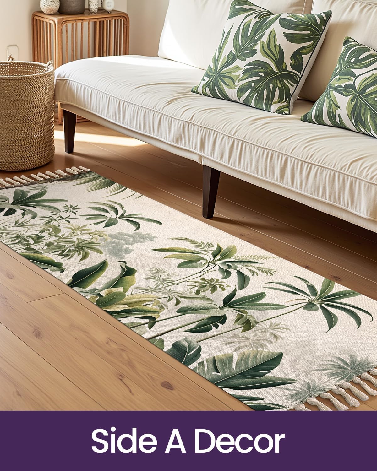 Handwoven Cotton Rug Runner - 60x152cm -3