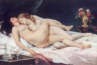 Get Custom Art Gustave Courbet - Sleep, Canvas Art Print Wall Decor - Size 24x36 Inches