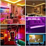 LED Kit lumières à bande étanche 5050 RGB 10m 32.8ft Bandes Éclairage Flexible Couleur Changement avec 44 Clés IR Contrôleur et 12V Alimentation électrique (2x5M)