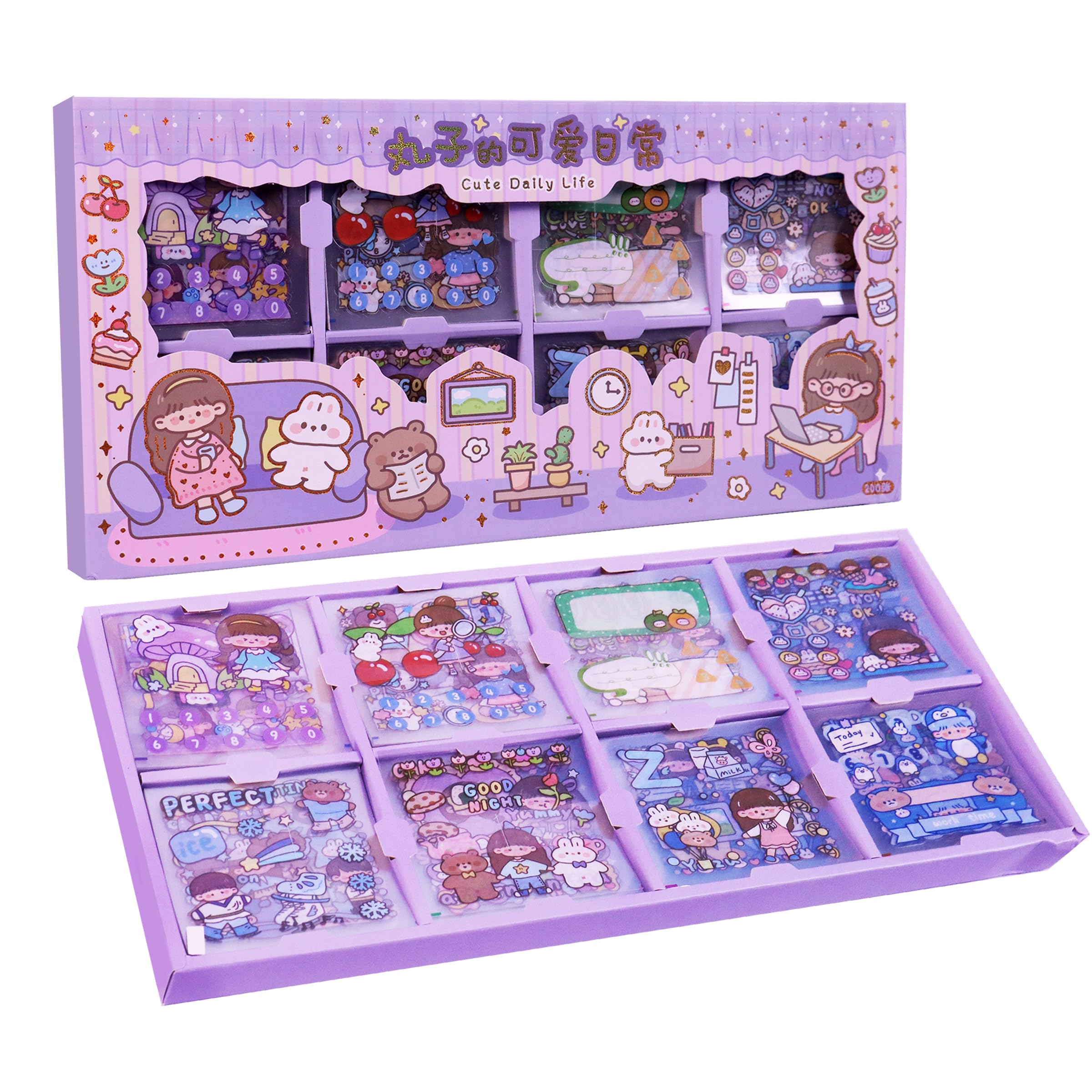 Toyshine 2000 Pcs Waterproof Vinyl Transparent Stickers, Kawaii Washi Fun Stickers for Water Bottle Laptop Scrapbook Journaling, 200 Sheets Stickers Boxed Gift Gifts for Kids Teens Girls Boys - A1 (B0CM99S2XM) Amazon Price History, Amazon Price Tracker