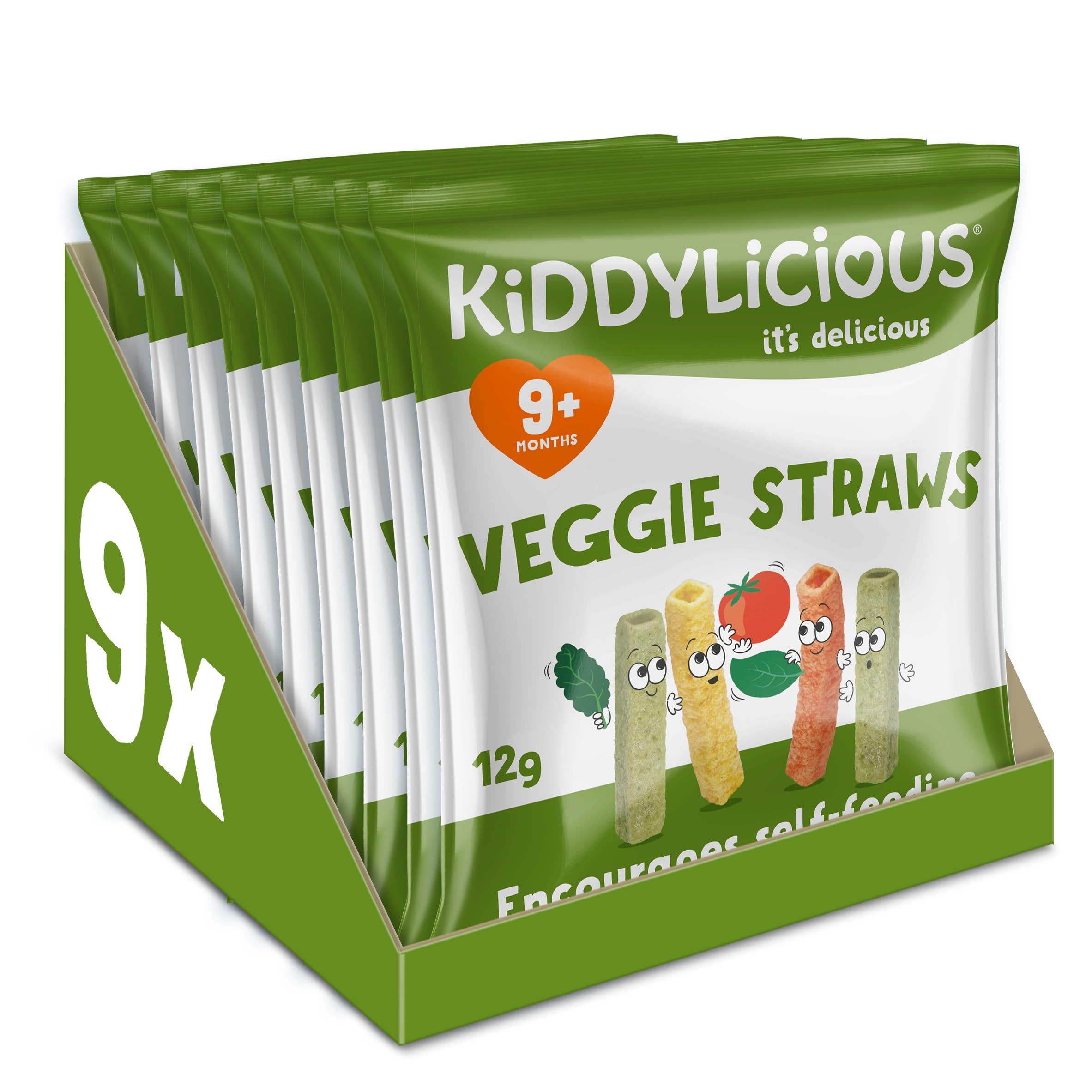 Veggie Straws - Delicious Snacks for Kids - Suitable for 9+ Months - 9 Packs