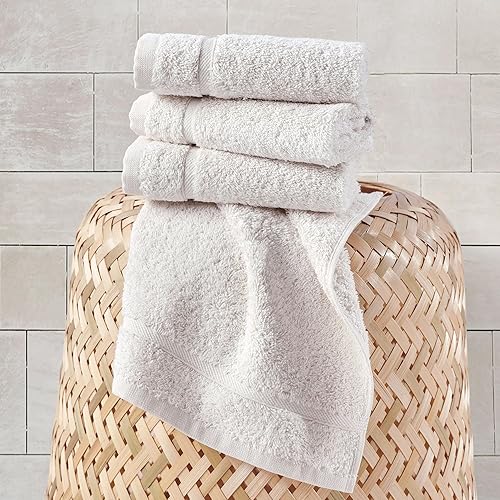Miniatura 5 de Hawmam Linen Toallas de algodón de lujo de 13 x 13 pulgadas  Toalla grande para la cara del baño de hotel spa  Paquete de 12  Sal marina