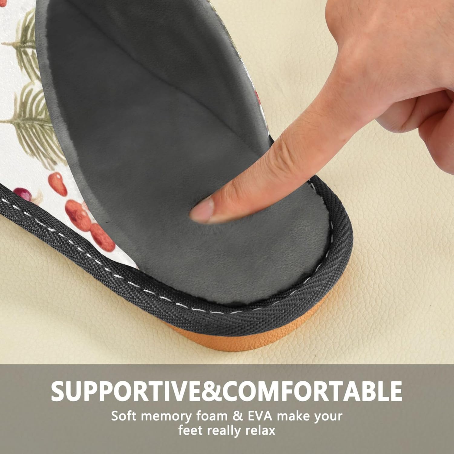 Mushroom House Slippers – Cozy Fuzzy Slippers for Guests, Washable & Disposable, Perfect for Shoeless Home, Spa & Hotel Use A110257