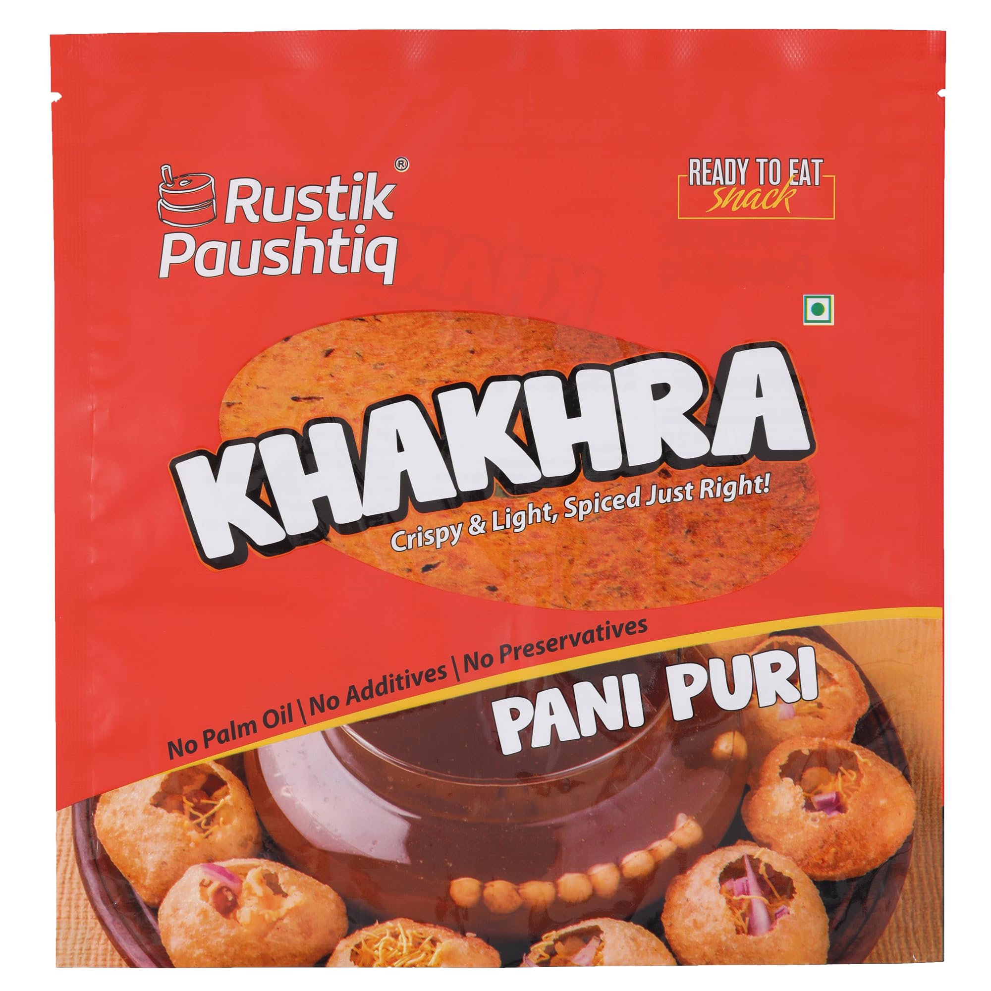 RUSTIK PAUSTIQ Pani Puri Khakhra|Whole Wheat|Healthy Crispy|Diet Friendly|100% Natural Ingredient|Low Carb Snack|Pack Of 2,400 Gm(2 * 200 Gm) (B08BX2HB4R) Amazon Price History, Amazon Price Tracker