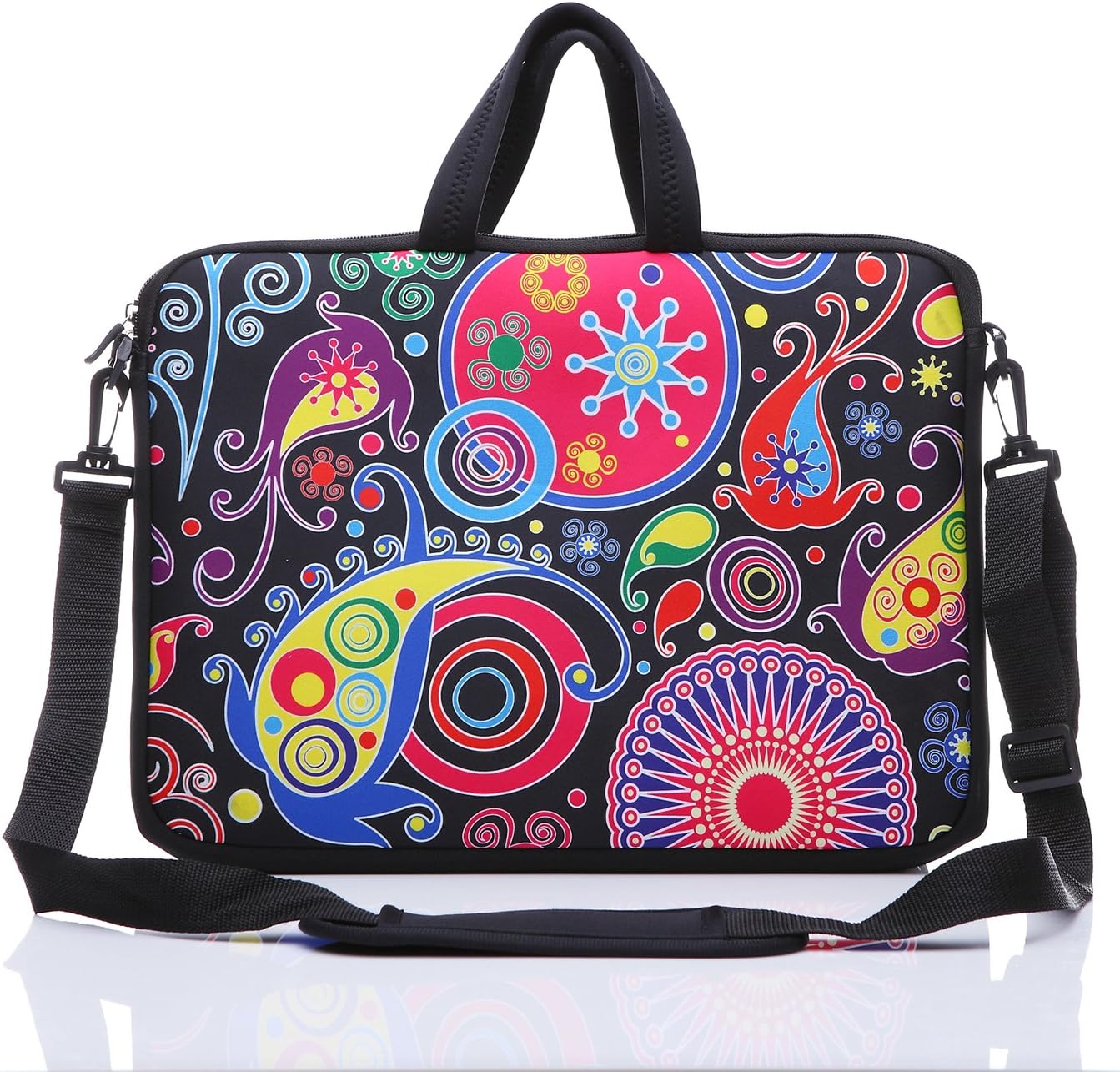 10-Inch Laptop Shoulder Sleeve Case and Tablet Bag for most 9.7" 10" 10.1" 10.2" Ipad/Notebook/eBook/Readers (classic colourful)