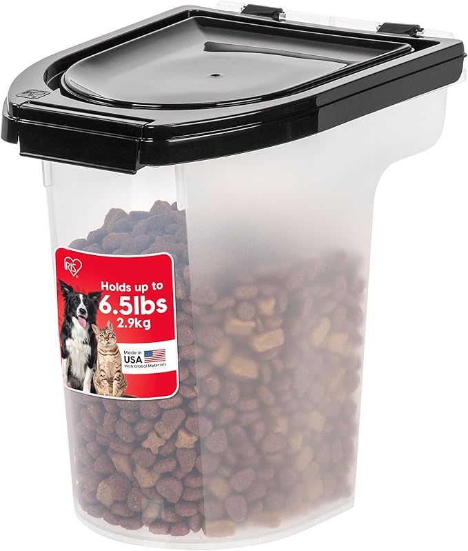 IRIS USA WeatherPro Airtight Pet Food Storage Container, Up to