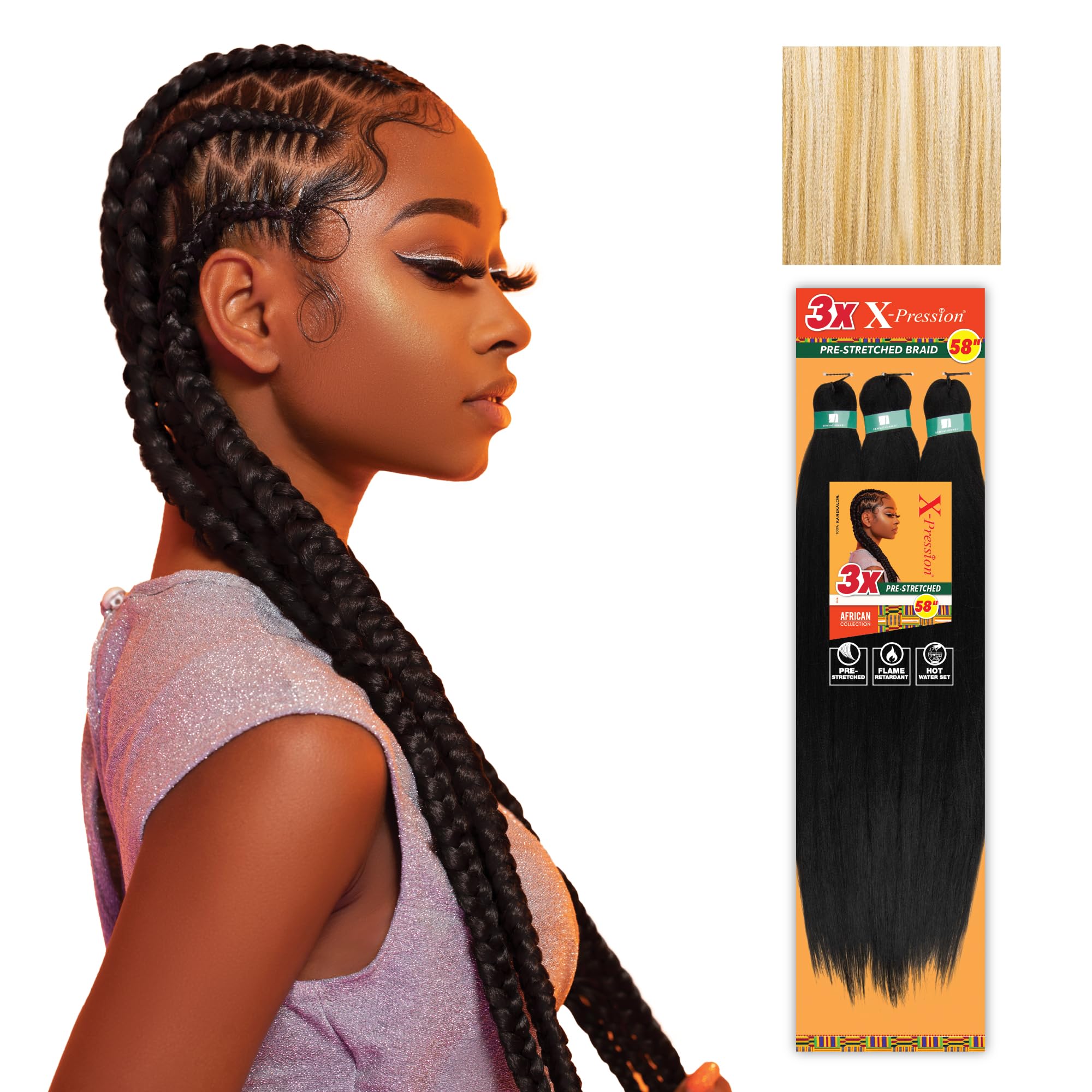 Amazon.com : Sensationnel X-pression prestretched braiding hair