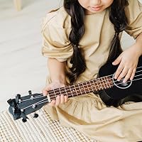 MuzcYM Ukulele Hangolókulcsok - 2L2R Klasszikus Stílusú Hangológépek 4 Húros Ukulele és Gitár Basszushoz - Fekete Acélötvözet 4