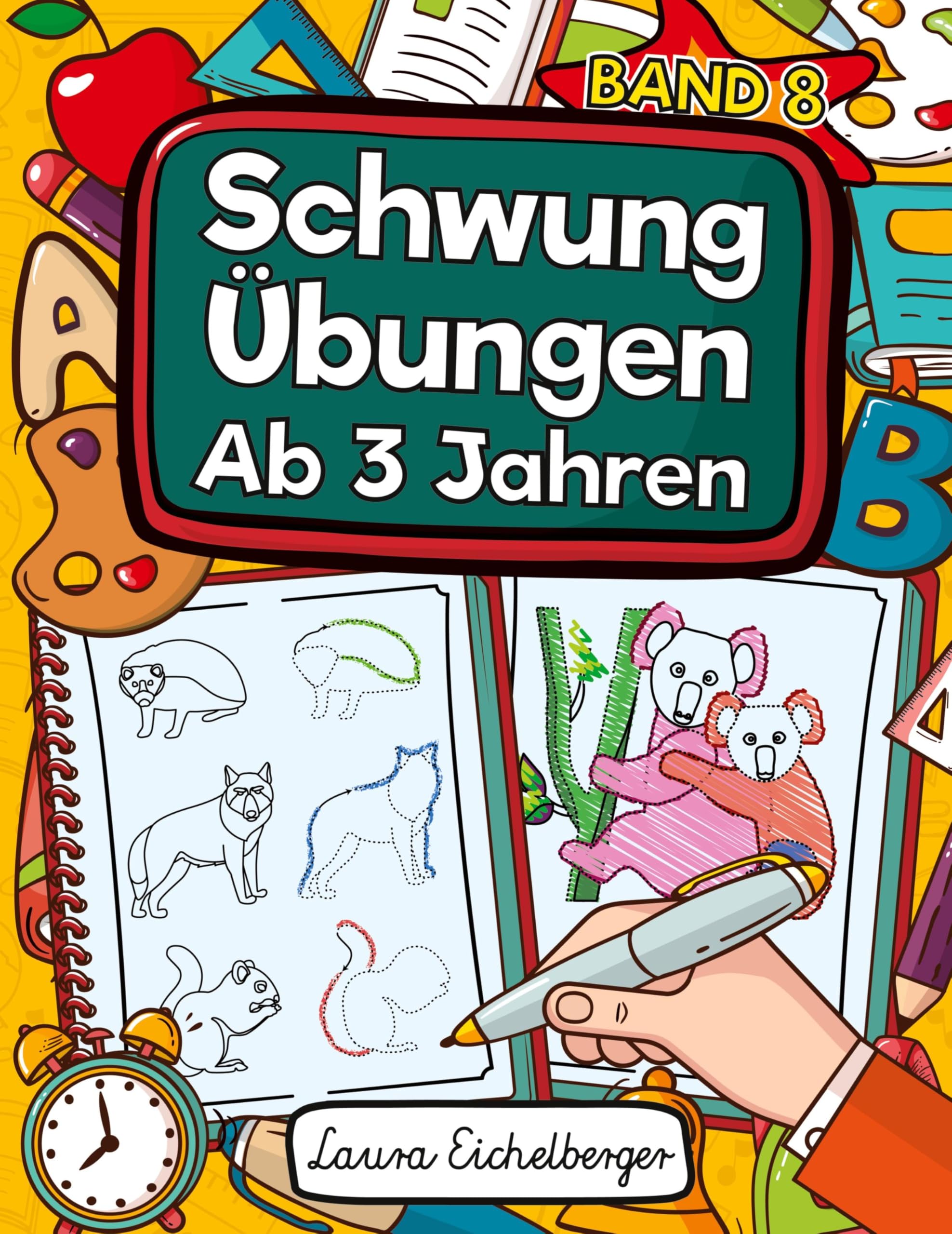 Schwungübungen Ab 3 Jahren: Übungsheft Mit Schwungübungen Zur Erhöhung Der Konzentration, Augen-Hand-Koordination Und Feinmotorik. Ideale Vorbereitung Für Den Kindergarten!