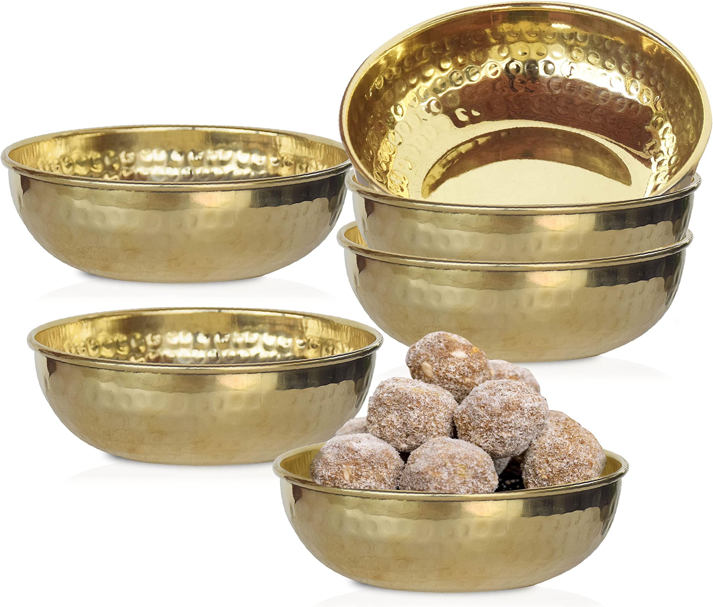 Mkd2 Rise Pure Brass Serving Bowl 150ml 1 Piece GoldPlain For Pooja Puja Room Dinnerware And Tableware